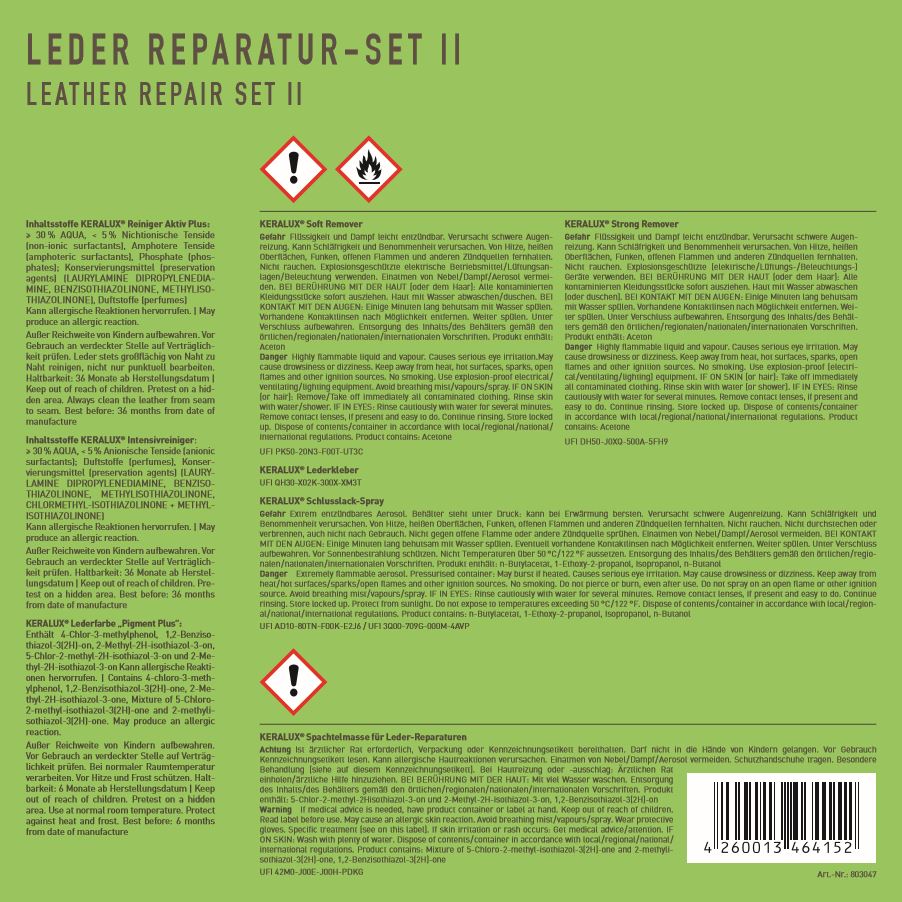 KERALUX® Leder Reparatur-Set II 6