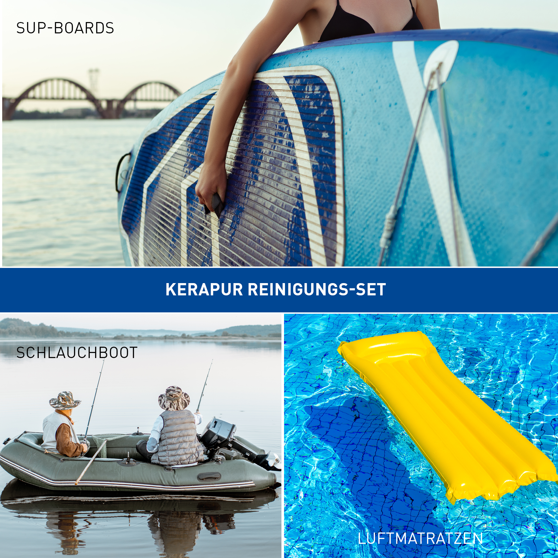 KERAPUR® Cleaning Set for SUP-Boards and inflatable boats 2