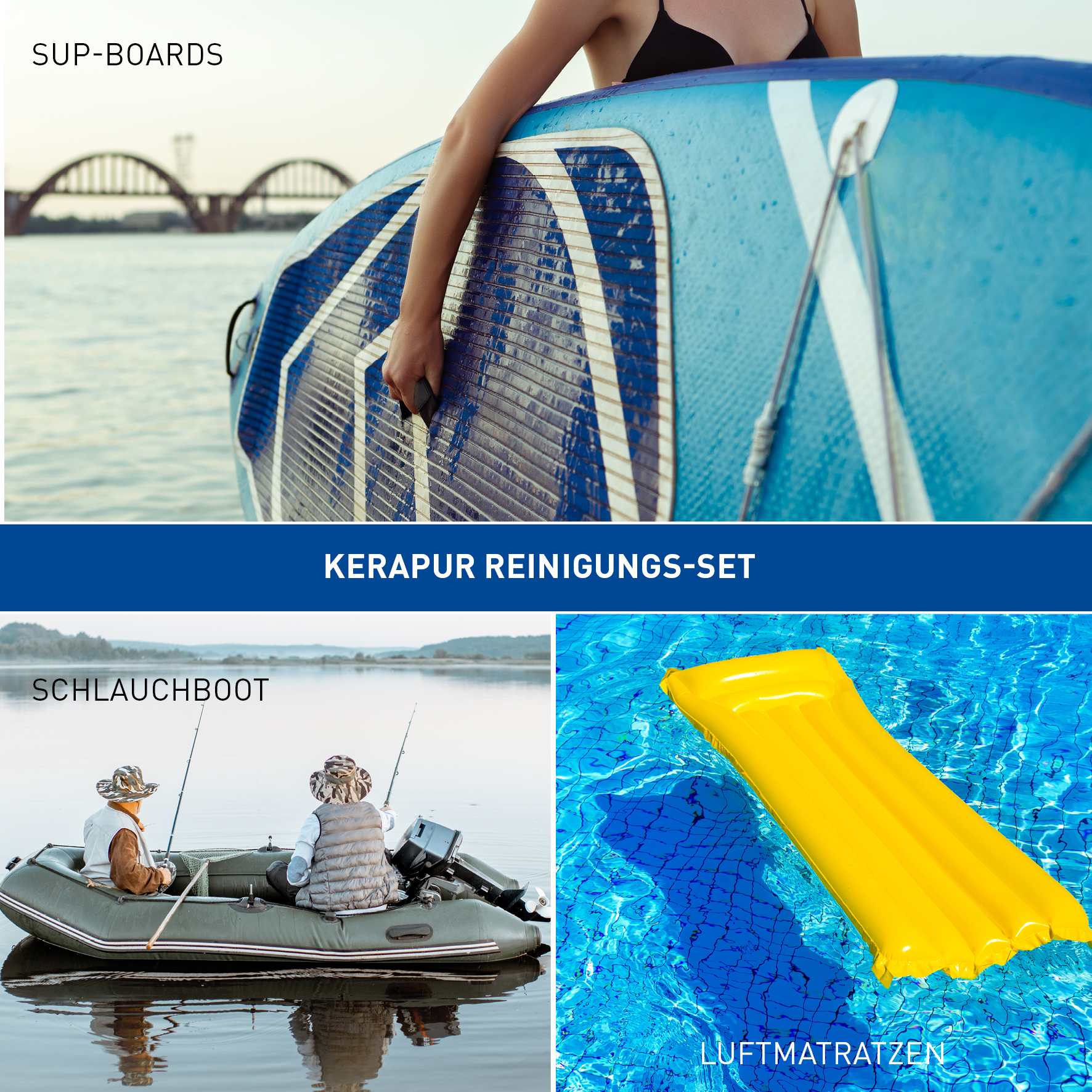 KERAPUR® Reinigungs-Set für SUP-Boards und Schlauchboote 2