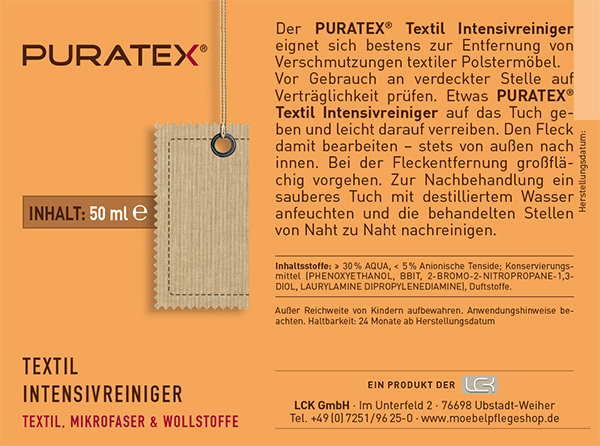 PURATEX® Care Set for textile upholstery 2