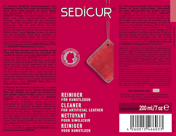 SEDICUR® Cleaner for artificial leather 2