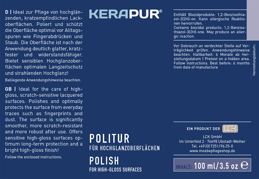 KERAPUR® Polish for high-gloss surfaces 2