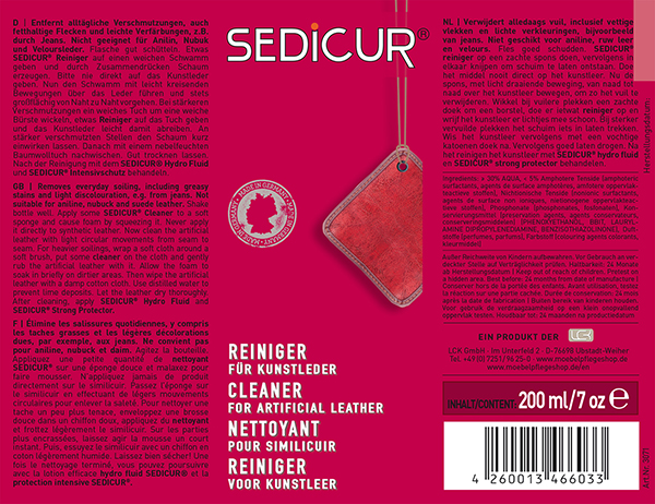 SEDICUR® Care Set for artificial leather 2