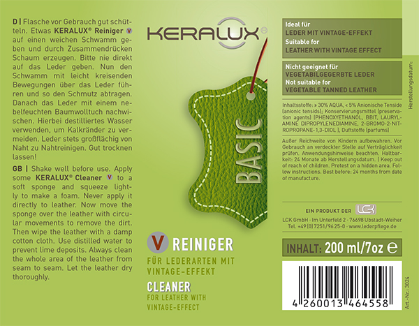 KERALUX® Leather Care Set V for leather with vintage-effect 2