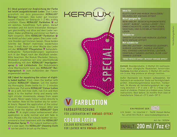 KERALUX® Colour Repair Set V for leather with vintage-effect 3